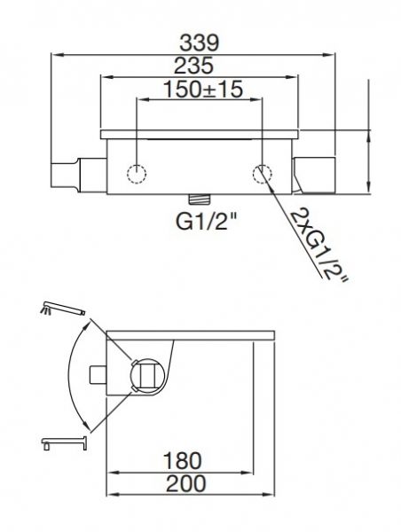 Steinberg Serie 240 Aufputz-Einhebelmischer für Wanne, chrom