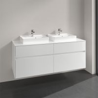 Vorschau: Villeroy&Boch Collaro Waschtischunterschrank passend zu Aufsatzwaschtisch 43345G, 140cm, glossy white C07600DH