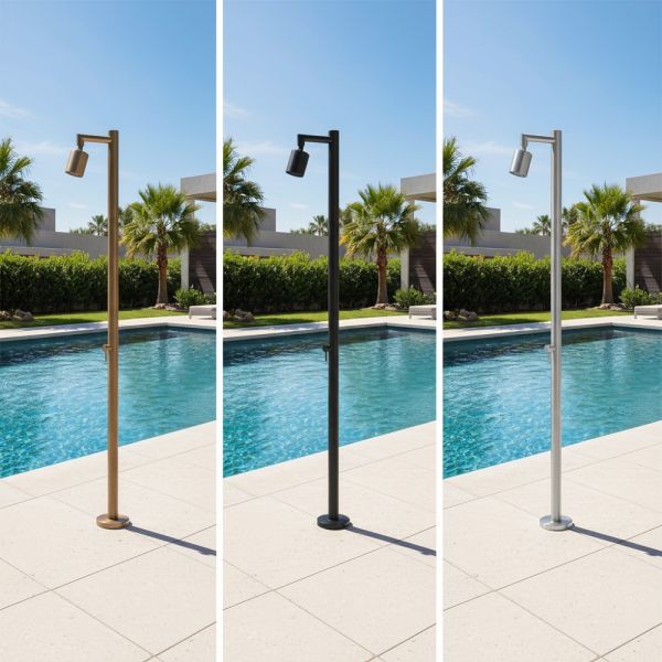 Ideal Frosto Gartendusche mit Heizband, frostsicher, schwarz