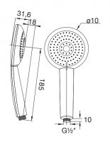 Vorschau: Steinberg Handbrause 3-fach verstellbar, weiß/chrom