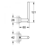 Vorschau: Grohe Essentials Cube Reservepapierhalter