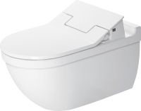 Vorschau: Duravit Starck 3 Wand-WC für Dusch-WC-Sitz SensoWash® 62x36,5cm, oval, WonderGliss, weiß 22265900001 2