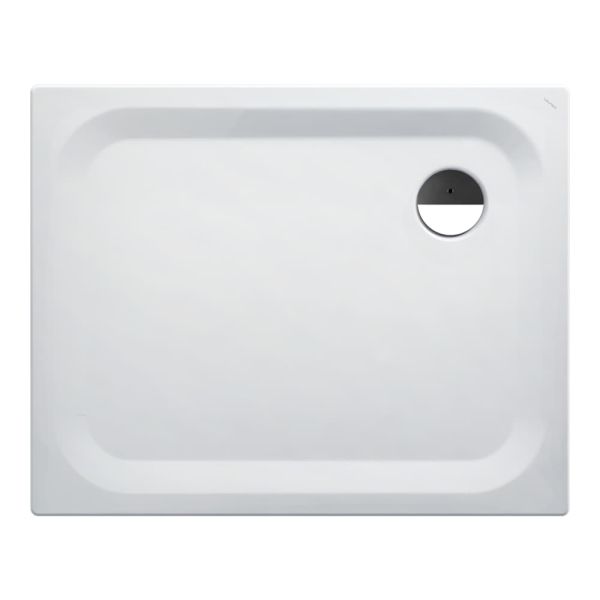 Laufen Platina Duschwanne 100x80cm ultraflach 2,5cm, rechteckig, Stahl emailliert, weiß H2150400000401 
