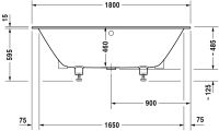 Vorschau: Duravit DuraSquare Einbau-Badewanne rechteckig 180x80cm, weiß