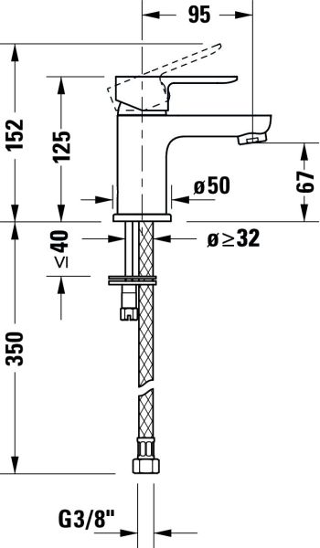 Duravit A.1 Einhebel-Waschtischmischer A11010002010