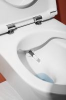 Vorschau: Laufen Cleanet Navia Dusch-WC rimless, wandhängend, Tiefspüler, inkl. WC-Sitz mit Deckel 82060.1