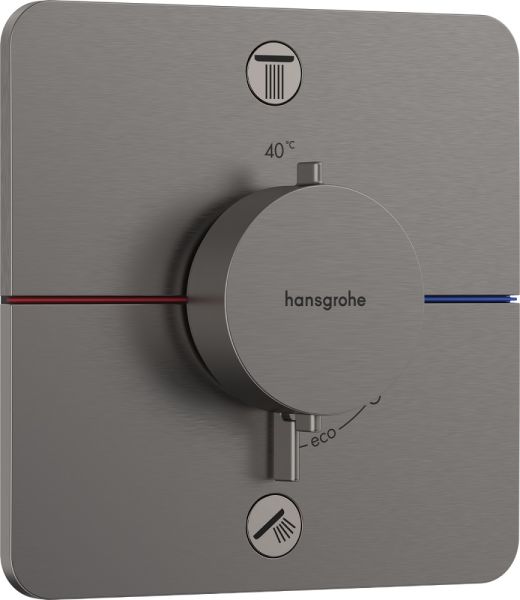 Hansgrohe ShowerSelect Comfort Q Thermostat Unterputz für 2 Verbraucher, brushed black chrome 15583340