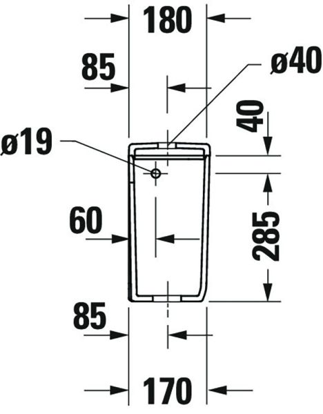 Duravit Qatego Spülkasten 3/6L mit Dual Flush, für Anschluss rechts oder links, weiß