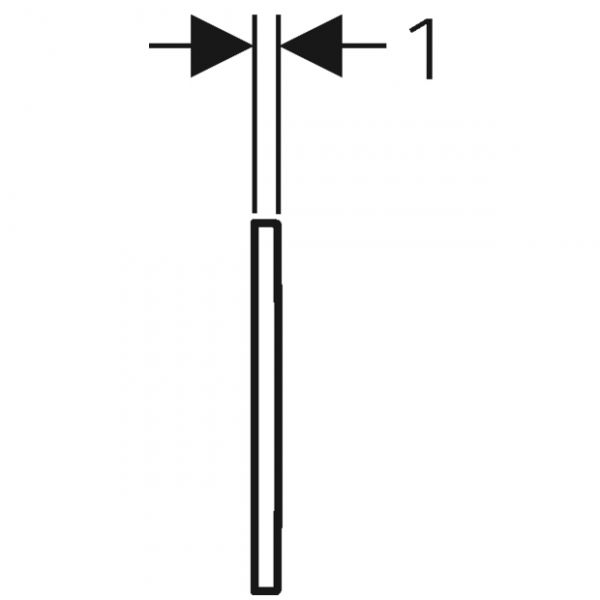 Geberit Abdeckplatte aus Edelstahl, zu Geberit Urinalsteuerung, edelstahl gebürstet 116.069.FW.1