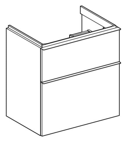 Geberit iCon Unterschrank für Waschtisch mit 2 Schubladen, verkürzte Ausladung, Breite 60cm_1