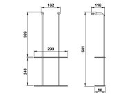 Vorschau: Giese Bodyguard Regal 2-tlg. mit Halter für Rasierer für Glaswand, weiß/chrom