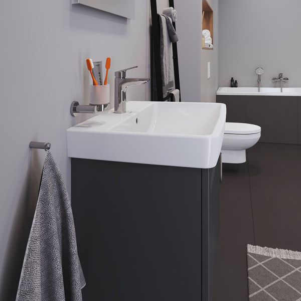 Duravit No.1 Waschtisch rechteckig 65x46cm, mit Hahnloch, mit Überlauf, weiß 2375650000