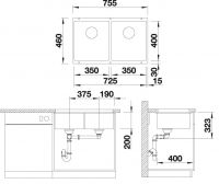 Vorschau: Blanco Subline 350/350-U Granitspüle SILGRANIT®