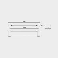 Vorschau: ZACK ATORE Badablage 65,2cm, klares Glas, edelstahl poliert