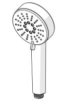 Vorschau: Hansa Hansabasic Handbrause, 3-strahlig, chrom