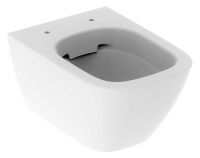 Vorschau: Geberit Smyle Square Wand-WC Tiefspüler, verkürzte Ausladung, Rimfree, weiß