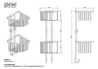 Vorschau: Giese Twin-Set Eckduschkorb, chrom