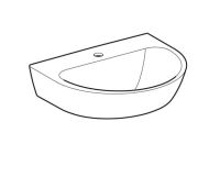 Vorschau: Geberit Renova Waschtisch mit 1 Hahnloch, ohne Überlauf, 55x45cm, weiß 500578011_1