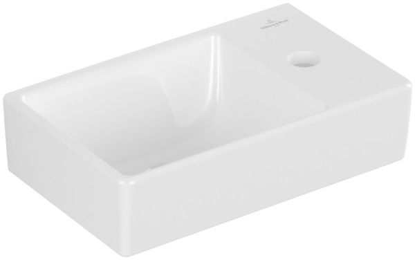 Villeroy&Boch Avento Handwaschbecken links, 36x22cm, 1 Hahnloch 43003LR1 weiss