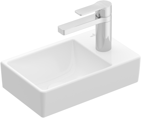 Villeroy&Boch Avento Handwaschbecken links, 36x22cm, 1 Hahnloch 43003LR1 weiss