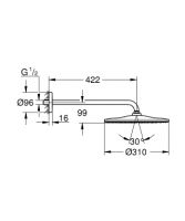 Vorschau: Grohe Rainshower Mono 310 Kopfbrauseset, chrom