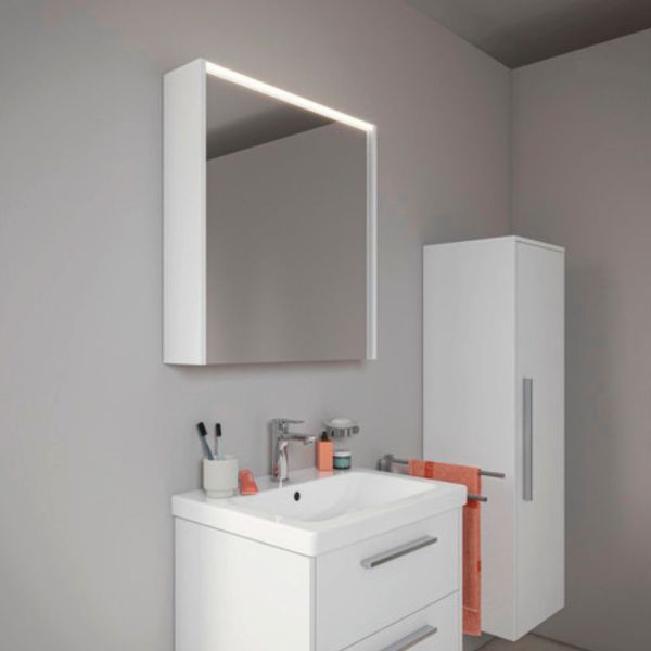 Duravit D-Code 2.0 Spiegel LED-Spiegelschrank, weiß matt DC7105L18180000