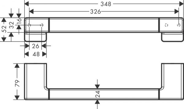 Hansgrohe AddStoris Haltestange, weiß matt