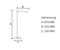 Vorschau: Smedbo Outline Badetuchhalter Standmodell 2-armig, rund, chrom