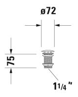 Vorschau: Duravit Schaftventil, chrom