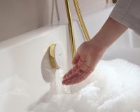 Vorschau: hansgrohe Exafill Fertigset Wanneneinlauf, Ablauf- & Überlaufgarnitur, polished gold optic/weiß glanz 