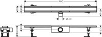 Vorschau: Hansgrohe RainDrain Compact Komplettset Duschrinne für Standardinstallation, 90cm 56180800