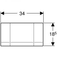 Vorschau: Geberit Betätigungsplatte Highline, für Spül-Stopp-Spülung, verschraubbar, edelstahl gebürstet