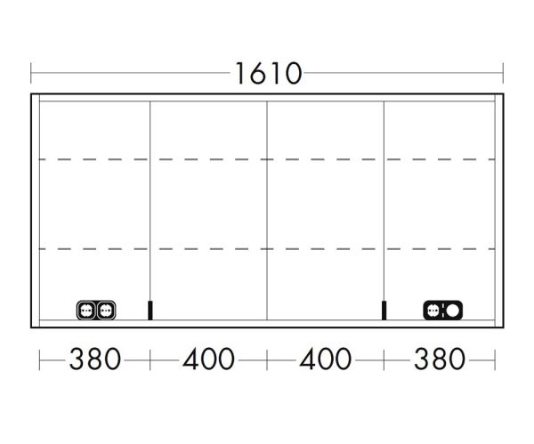 Burgbad rl20 Spiegelschrank 161x80cm mit Lichtrahmen