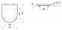 Vorschau: Kartell by Laufen Wand-Tiefspül-WC Pack, spülrandlos 54,5x37cm inkl. WC-Sitz, weiß LCC