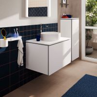 Vorschau: hansgrohe Xilesa E Konsole 78x55cm für Aufsatzwaschtisch mittig ohne Hahnloch