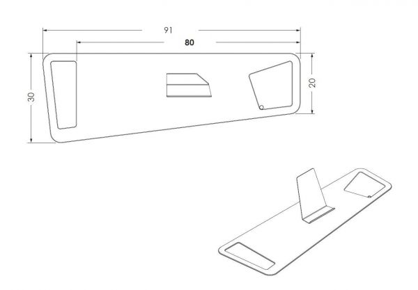 Repabad Repaboard Badewannenablage mit Handtuchhalter und Buchstütze 91cm, weiß