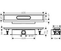 Vorschau: Hansgrohe uBox universal Komplettset für Standardinstallation 60cm, für Duschrinnen Fertigsets