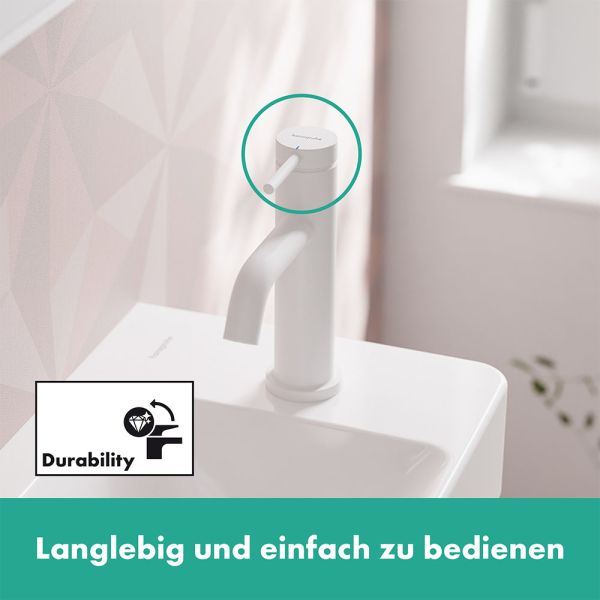 Hansgrohe Tecturis S Standventil 80 für Kaltwasser oder vorgemischtes Wasser, weiß matt