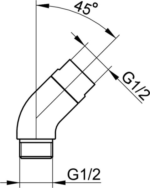 Keuco Brausebogen 45°, chrom 59994014500_1