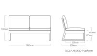 Vorschau: KETTLER OCEAN SKID PLATFORM Lounge-Set anthrazit/ hellgrau meliert