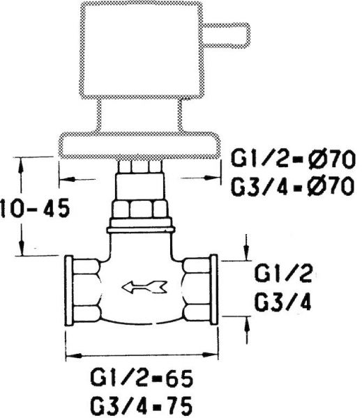 Hansa Unterputzventil mit Präzisa-Spindel-Oberteil G 1/2 (DN 15)