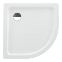 Laufen Platina Duschwanne Viertelkreis 90x90cm flach 6,5cm, Stahl emailliert, weiß H2150180000401