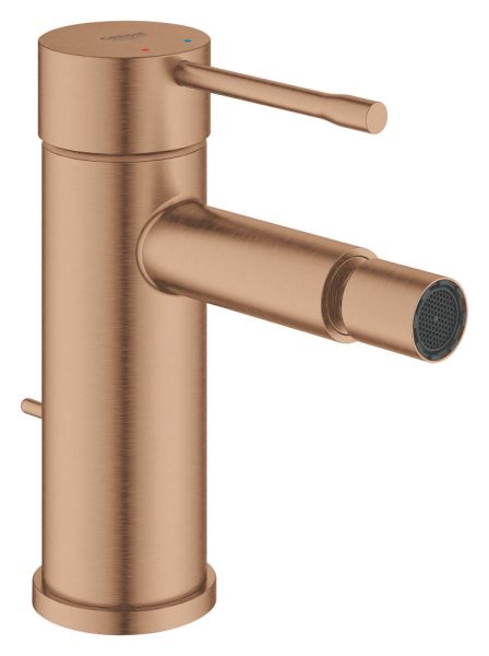 Grohe Essence Einhand-Bidetbatterie mit Ablaufgarnitur, wassersparend, warm sunset gebürstet 24178DL1 