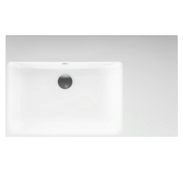 Catalano New Premium 80 Waschtisch Becken links, Ablage rechts, 80x47cm, weiß CATAglaze+ 80SVP