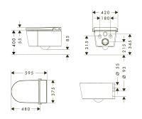 Vorschau: hansgrohe LavaPura Element S Dusch-WC Komplett, weiß