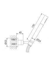 Vorschau: Steinberg Serie 100 Handbrause 12 m. Wandhalter u. MBS, rosè gold 1001650RG