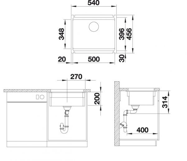 Blanco Etagon 500-U Keramikspüle PuraPlus®