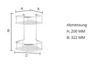 Vorschau: Smedbo Sideline Eckseifenkorb/Duschkorb doppelt, chrom