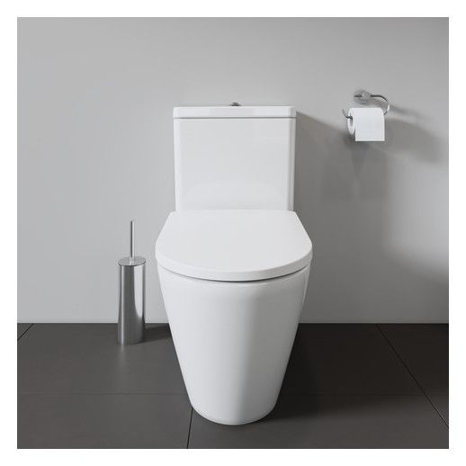 Duravit D-Neo Stand-WC für Kombination, Tiefspüler, spülrandlos, WonderGliss, weiß