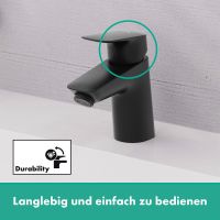 Vorschau: Hansgrohe Logis Waschtischarmatur 70 ohne Ablaufgarnitur, schwarz matt